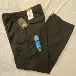 Dickies Cargo Pants Womens Relaxed Fit Size 16R Black NWT Straight Leg Work